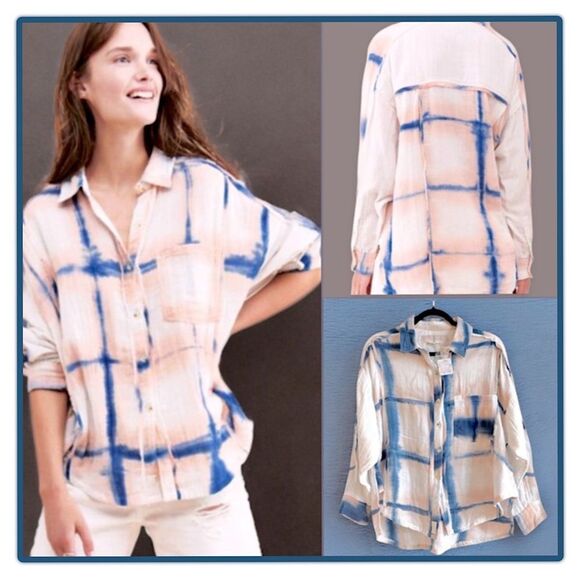 NWT Free People We The Free Washed Away Plaid Top - Picture 5 of 16